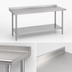 Thumbnail image #4 for Duke 108-Inch x 30-Inch 14-Gauge 300 Series Stainless Steel Work Table with 1-1/8-Inch Straight Riser