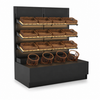Thumbnail image #4 for Structural Concepts Addenda® CB5082 Self-Service Bread Wall Pastry Display Case, 50-1/2-Inch Wide, Ambient, 3 Lighted Solid Shelves