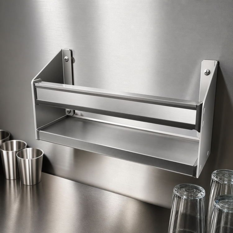 Product image #4 for Glastender 13-Inch Single Speed Rail, Stainless Steel