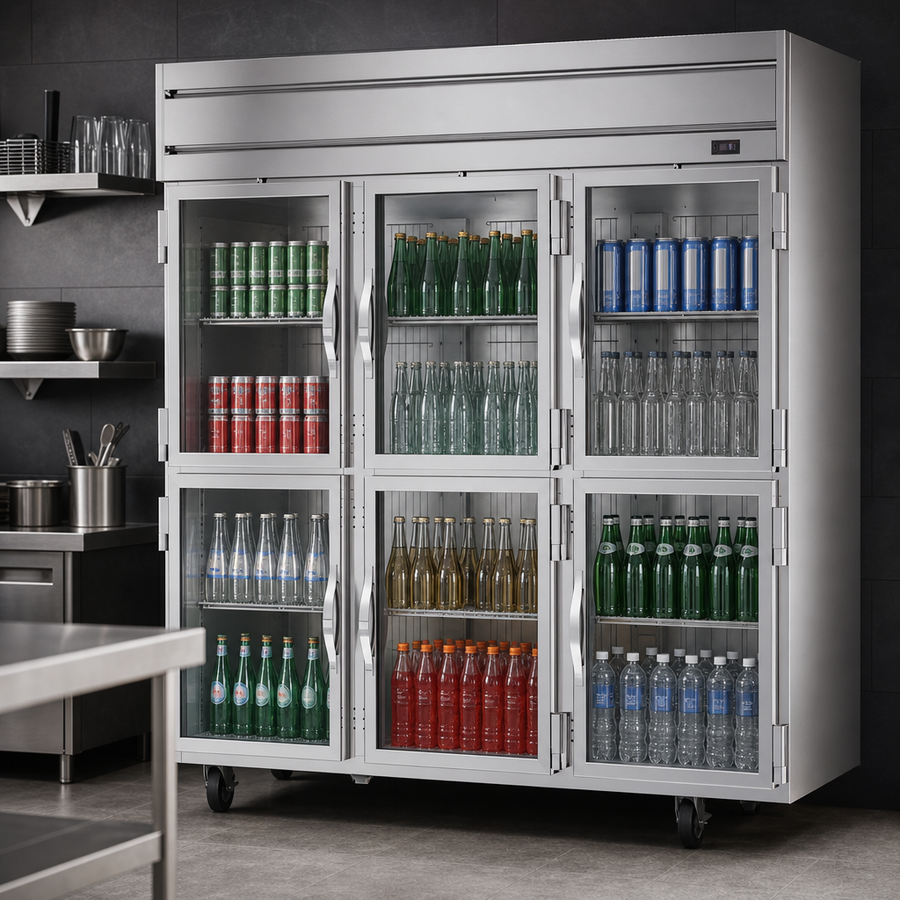 Six Half-Glass Door Layout