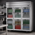 Thumbnail image #4 for Beverage-Air Horizon Series 3-Section Reach-In Refrigerator with 6 Half-Glass Doors, Top-Mount Self-Contained R290 Refrigeration, 71.52 Cu. Ft.