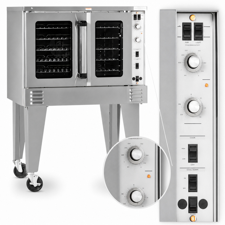 Product image #4 for Southbend Platinum Series Full-Size Single Deck Electric Convection Oven, 11 kW, Standard Depth, Standard Controls, Independent Doors