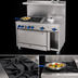 Thumbnail image #4 for Comstock-Castle F3430-12 48-Inch Commercial Gas Range with 6 Star Burners, 12-Inch Griddle, Oven, and Cabinet Base Storage