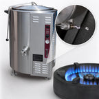 Thumbnail image #4 for Crown GL-60E 60 Gallon Gas 2/3 Steam Jacketed Stationary Kettle with Tri-Leg Base