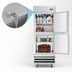 Thumbnail image #4 for KoolMore 1-Section Reach-In Refrigerator with Solid Half Doors, 23 Cu. Ft., Stainless Steel, Bottom-Mount Self-Contained