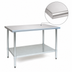 Thumbnail image #4 for BlendPort Deluxe Series 84-Inch x 24-Inch Flat Top Stainless Steel Work Table with Galvanized Base and Adjustable Undershelf