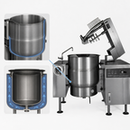 Thumbnail image #4 for Southbend (Middleby) Southbend Steam KEMTL-60 Electric 60-Gallon Tilting Steam Kettle Mixer, 2/3 Jacket, 316 Stainless Steel Liner