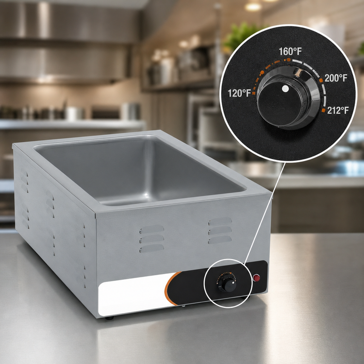 Product image #4 for Nemco 6055A Countertop Wet Food Warmer for Full-Size Pans, Stainless Steel, 120V