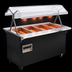 Thumbnail image #4 for Vollrath 2-Series Affordable Portable 4-Well Hot Food Station with Buffet Breath Guard, Lights, and Open Storage Base, Black, 120V