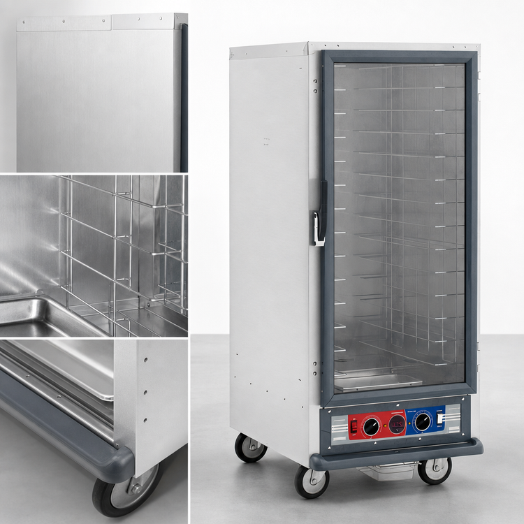 Product image #4 for Metro C5 1 Series 3/4 Height Mobile Non-Insulated Heated Holding and Proofing Cabinet with Fixed Wire Slides