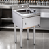Thumbnail image #4 for BK Resources 15-Inch Stainless Steel Underbar Dump Sink with Soap and Towel Dispenser