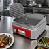 Thumbnail image #4 for BakeMax Mini Countertop Electric Ribbed Grill, Stainless Steel, 16-Inch, 208V