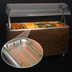 Thumbnail image #4 for Vollrath 2-Series Affordable Portable 4-Well Mobile Hot Food Station with Buffet Breath Guard, Open Storage Base, Cherry Woodgrain, 208-240V