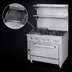 Thumbnail image #4 for Southbend Platinum 36-Inch Heavy Duty Gas Range with 4 Open Burners, 12-Inch Charbroiler and Convection Oven