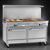 Thumbnail image #4 for Southbend Ultimate 60-Inch Gas Restaurant Range with 2 Non-Clog Open Burners, 48-Inch Griddle, and 2 Convection Ovens