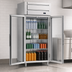 Thumbnail image #4 for Beverage-Air P-Series One-Section Pass-Thru Reach-In Refrigerator with 2 Glass Doors, 22.9 Cu. Ft., Standard Depth