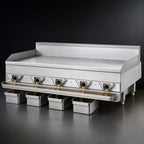 Thumbnail image #4 for Garland Master CG-72F 72-Inch Countertop Gas Griddle, Front Drain, 1-Inch Polished Steel Plate, Electronic Thermostatic Controls