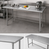 Thumbnail image #4 for Advance Tabco 84-Inch x 24-Inch Flat Top Open-Base Work Table with 14-Gauge 304 Stainless Steel Top and Galvanized Legs