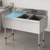 Thumbnail image #4 for Advance Tabco Special Value Series 36-Inch 2-Compartment Stainless Steel Bar Sink with Left Drainboard and Splash-Mounted Faucet
