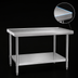 Thumbnail image #4 for Spec-Master Marine Series 84-Inch x 30-Inch Flat Top Stainless Steel Work Table with Adjustable Undershelf
