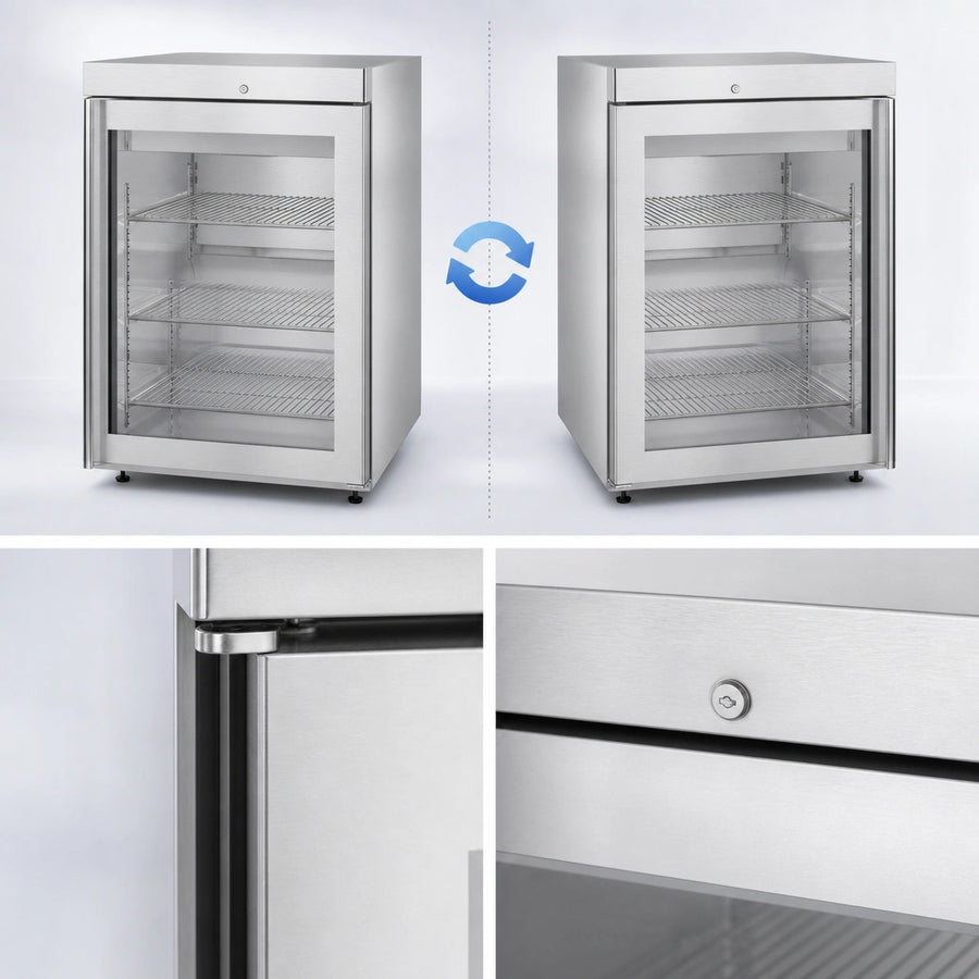 Reversible Glass Door