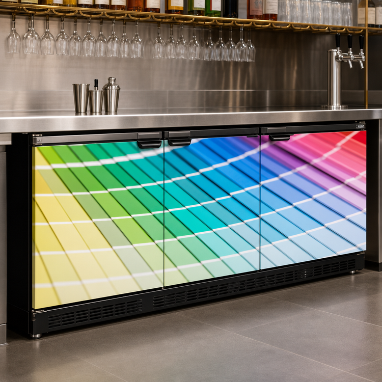 Product image #4 for 72-Inch Backbar Cooler Front-Only Vinyl Wrap