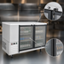 Thumbnail image #5 for Atosa Two-Section Glass Door Back Bar Cooler, 48 Inch, Self-Contained Side-Mount Refrigeration, Stainless Steel
