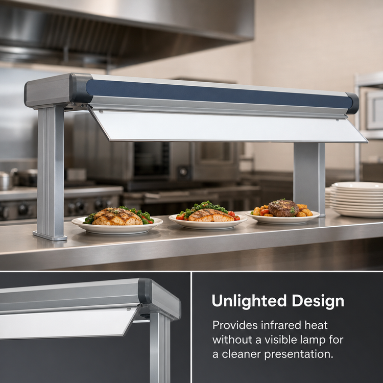 Product image #4 for Hatco GR2A-84D3 Glo-Ray Designer Dual Unlighted Infrared Strip Heater, 87.5 Inch Wide, 3-Inch Spacing, 3 kW, Aluminum