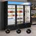 Thumbnail image #4 for Hoshizaki RM-65-HC-BLK Three-Section Reach-In Glass Door Merchandiser Refrigerator, 56.04 Cu. Ft., Black