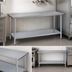 Thumbnail image #4 for Duke Stainless Steel Work Table with Galvanized Undershelf, 84 x 24 x 36 Inches, No Backsplash