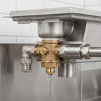 Thumbnail image #3 for Eagle Group WTFT-2448-SG Water Tempering System Floor Drain Trough, 48"W x 24"D x 13"H, 304 Stainless Steel, Subway-Style Grating