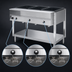 Thumbnail image #4 for Vollrath ServeWell® 3-Well Stationary Hot Food Table with Open Shelf Base, Stainless Steel