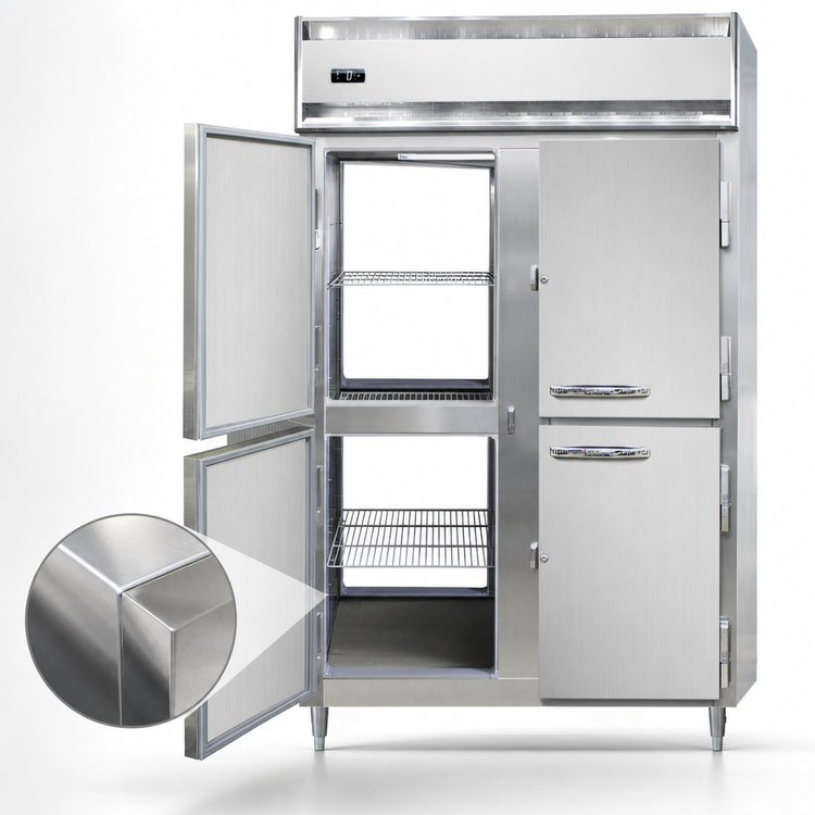 Product image #4 for Continental Refrigerator Designer Line D2FNSSPTHD 2-Section Pass-Thru Freezer with Half Solid Doors