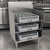 Thumbnail image #4 for Glastender 24-Inch Open Top Stainless Steel Underbar Glass Rack Storage Unit