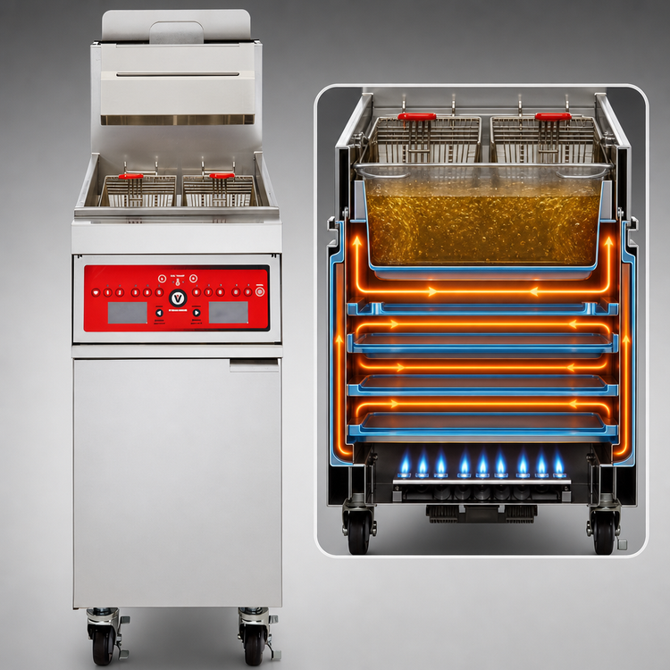 Product image #5 for Vulcan PowerFry5 45-50 lb. High-Efficiency Freestanding Gas Fryer