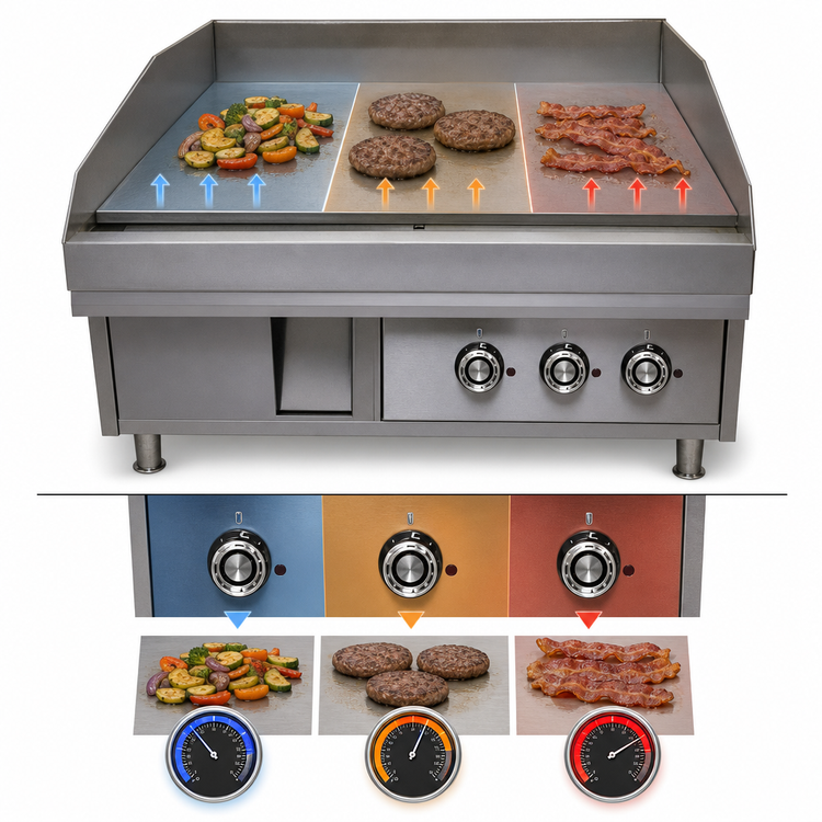 Product image #5 for Lang LG Series 60-Inch Electric Countertop Chrome Griddle with Snap-Action Thermostat
