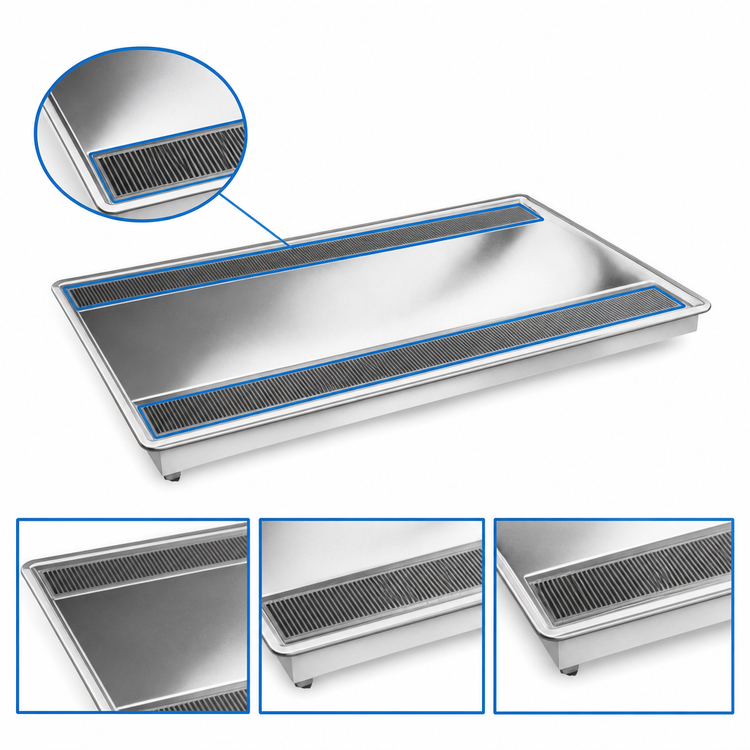 Product image #4 for Atlas Metal WUD-35 Drop-In Double Urn Drain for Beverage Stations, 35 Inch
