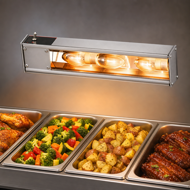 Product image #4 for Hatco Glo-Rite 66-Inch Strip-Style Food Heat Lamp / Display Light with Aluminum Housing and Toggle Switch