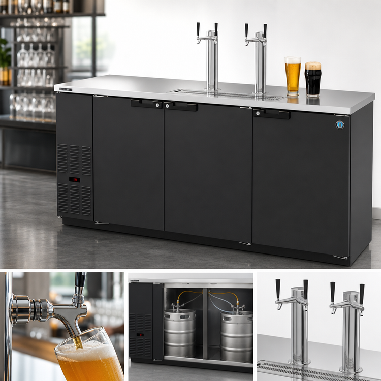 Product image #4 for Hoshizaki DD80-S 80-Inch Three-Section Direct Draw Draft Beer Cooler