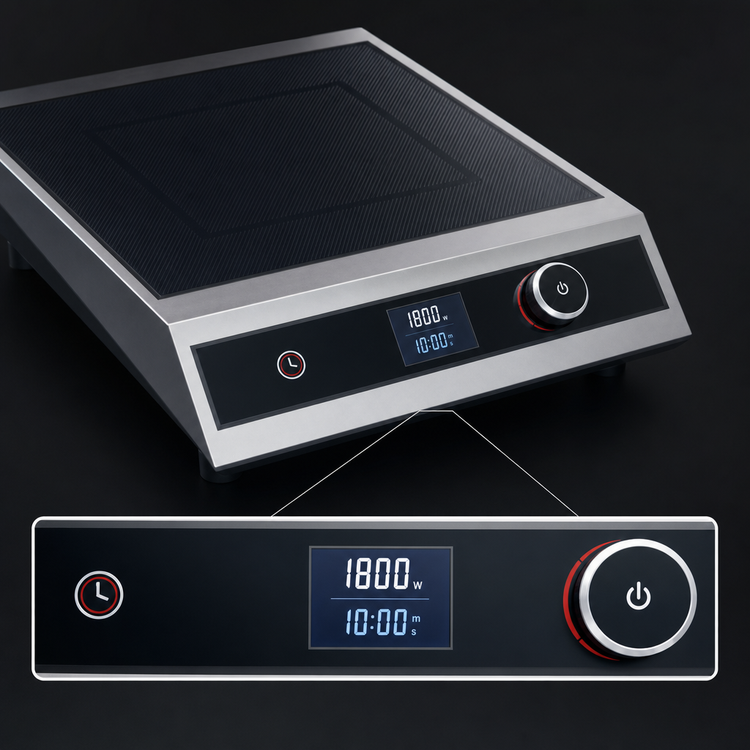 Product image #4 for Hatco Rapide Cuisine Heavy-Duty Countertop Single-Burner Induction Range, 1800W, 120V