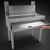 Thumbnail image #4 for 30-Inch Stainless Steel Underbar Beer Drainer with Tubing Chase and Lift-Out Perforated Insert