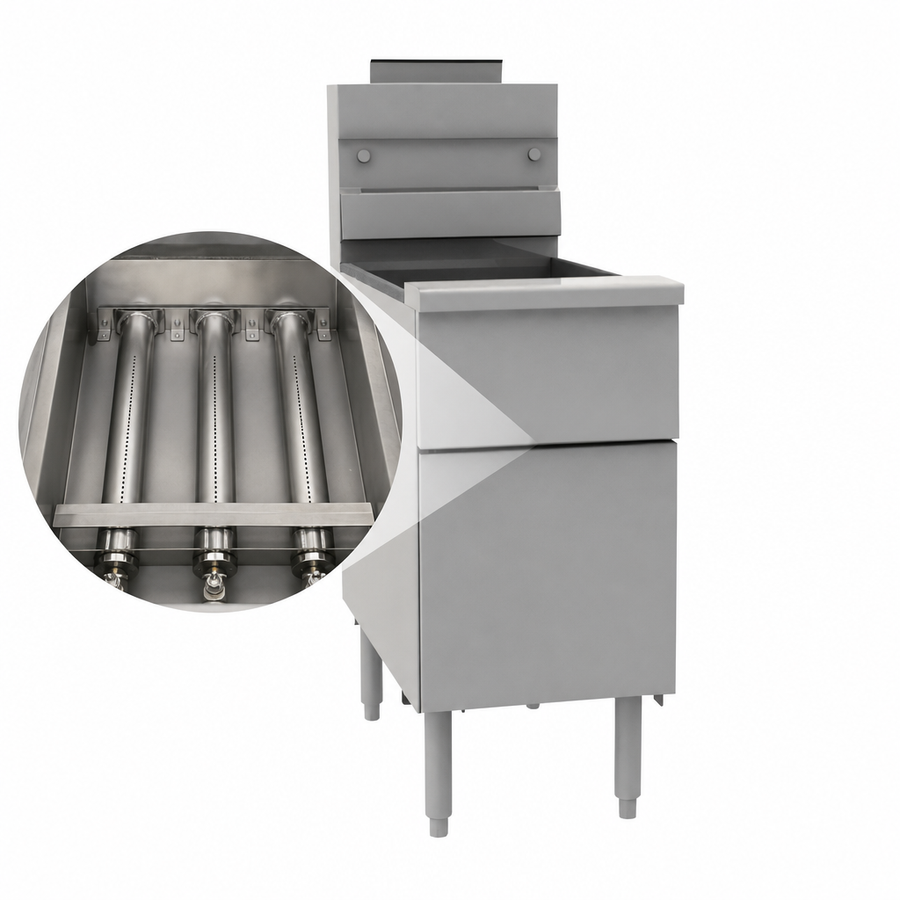Three 4-Inch Burners and Tubes