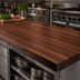 Thumbnail image #4 for John Boos Boos Block American Black Walnut Edge Grain Kitchen Countertop with Penetrating Oil Finish, 144 x 48 x 3 Inches
