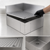 Thumbnail image #4 for Glastender Underbar Inside Rectangle Corner Drainboard, 90° Angle, with Backsplash and Removable Insert, Stainless Steel