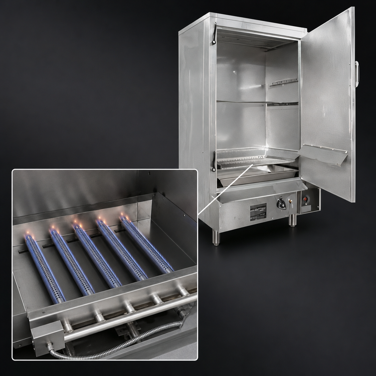 Product image #4 for Town MasterRange 36-Inch Natural Gas Smokehouse, Right-Hinged Door, Galvanized Exterior