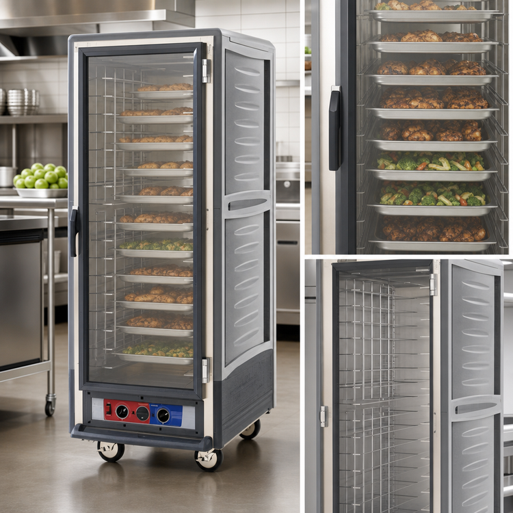 Product image #4 for Metro C5 3 Series Full-Height Low-Watt Heated Holding Cabinet with Clear Door, Gray Insulation Armour