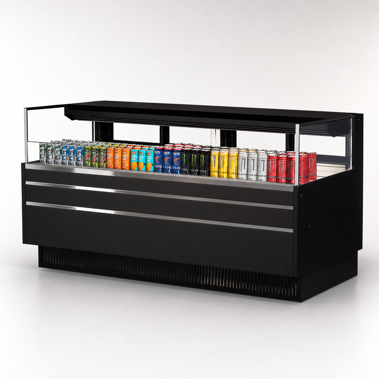 Product image #5 for Turbo Air 72-Inch Low-Profile Horizontal Open Display Merchandiser, Deck Only, Self-Contained Refrigeration