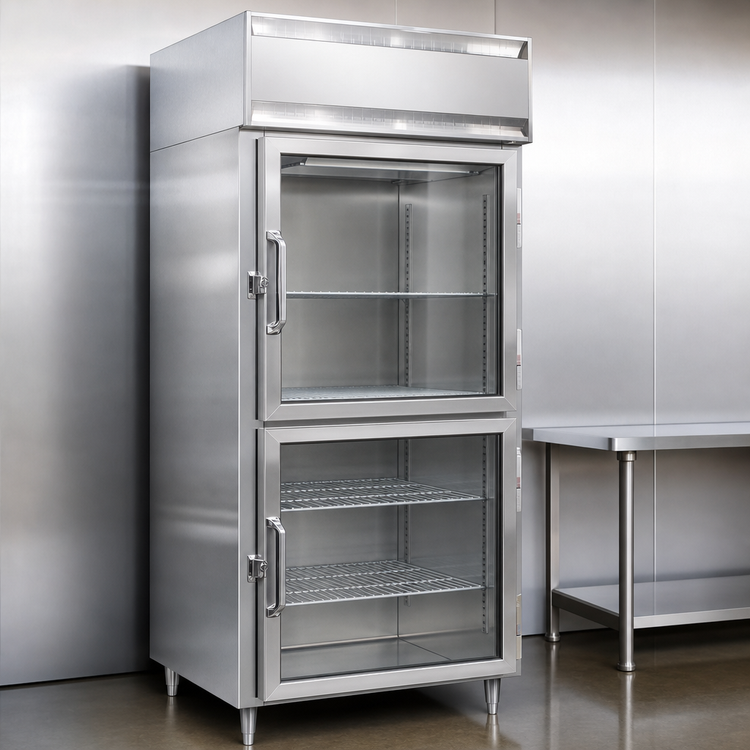 Product image #4 for Continental Refrigerator D1FXNSAGDHD Designer Line Extra-Wide One-Section Reach-In Freezer with Half Glass Doors