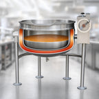 Thumbnail image #4 for Crown DLT-20F 20 Gallon Direct Steam Full Jacketed Tilting Kettle