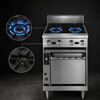 Thumbnail image #4 for Jade Range (Middleby) Bistro JBR-2-12G-24 24-Inch Natural Gas Range with 2 Open Burners, 12-Inch Griddle & Standard Oven